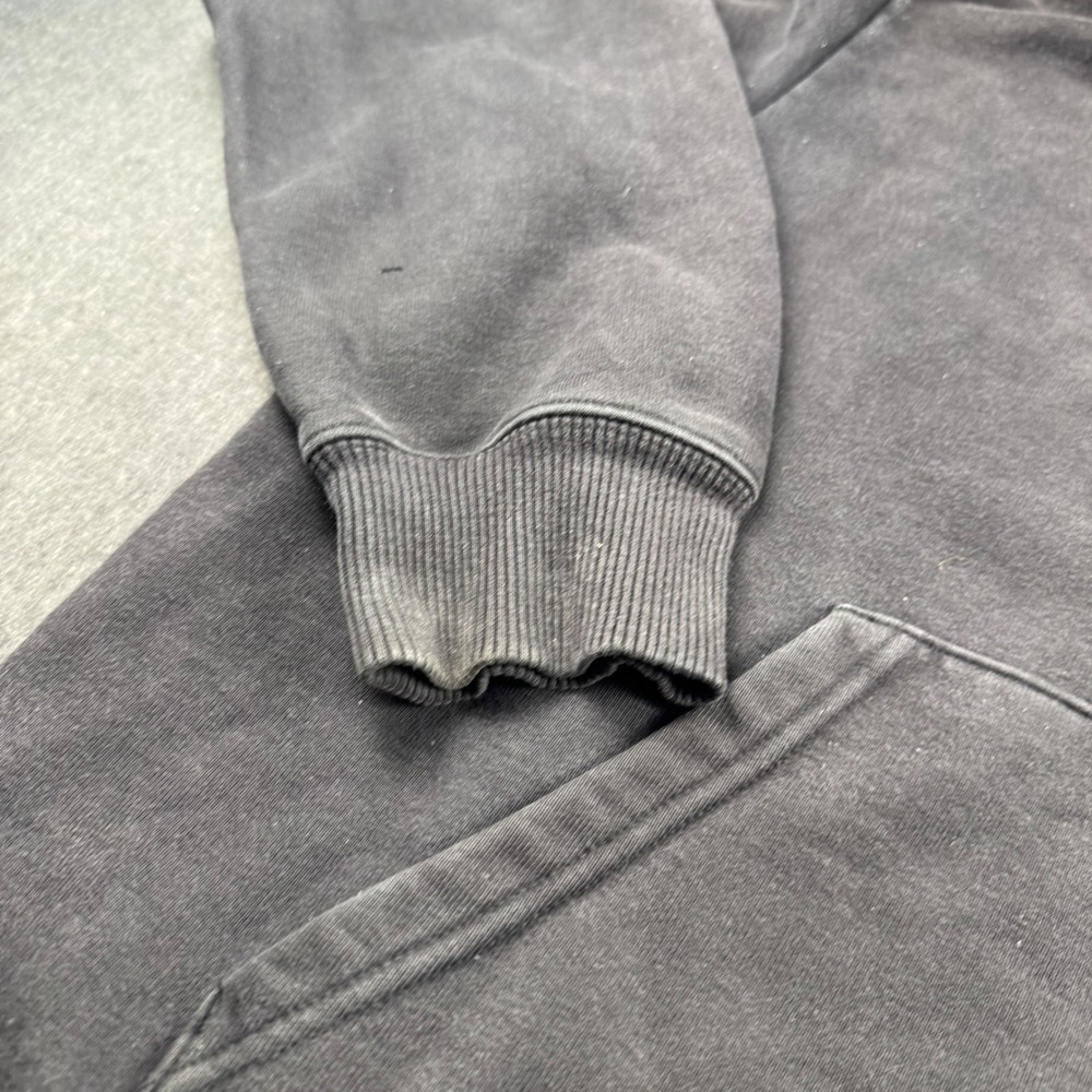 The North Face Mens Faded Black Pullover Hoodie Logo Fleece Sweatshirt Medium - Picture 4 of 8